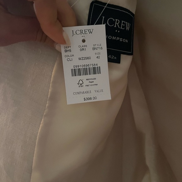 BRAND NEW Cream Mens Linen Jacket - Picture 5 of 5